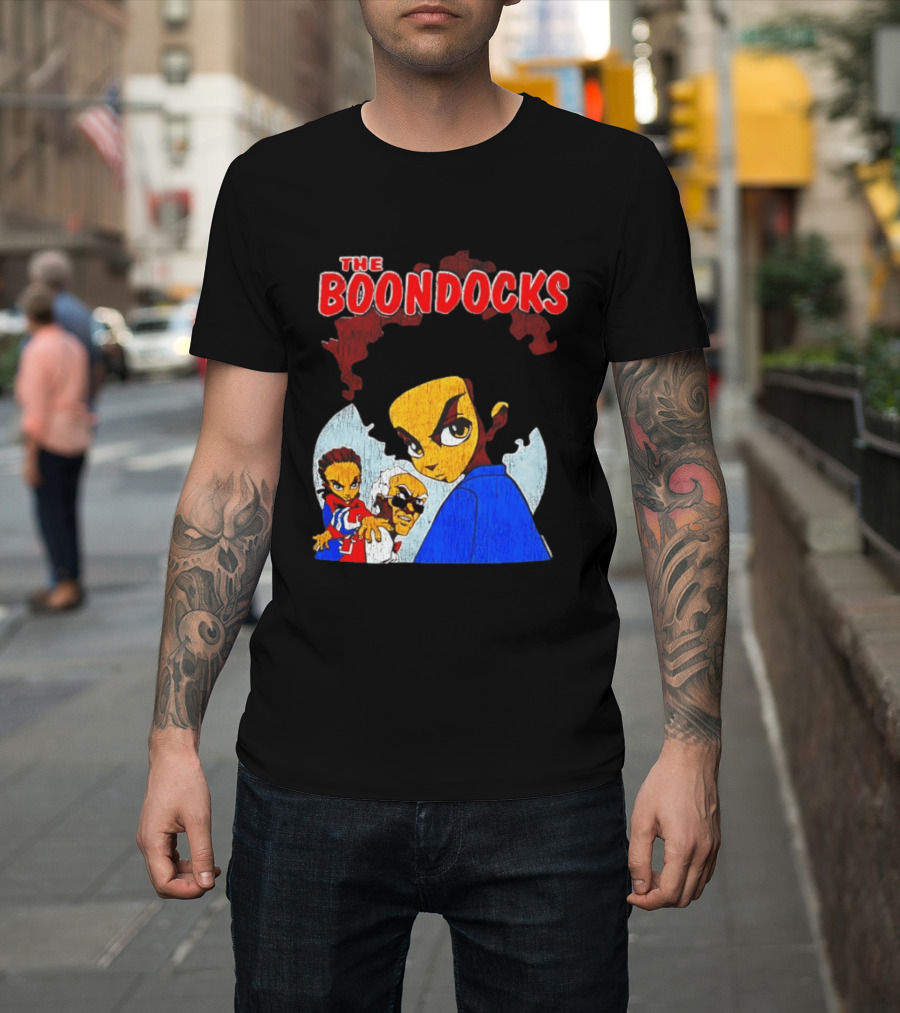 The Boondocks Animated Series Characters Huey Riley Grandad T-Shirt