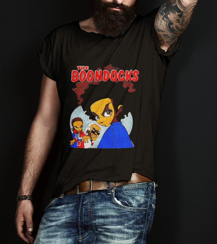 The Boondocks Animated Series Characters Huey Riley Grandad T-Shirt