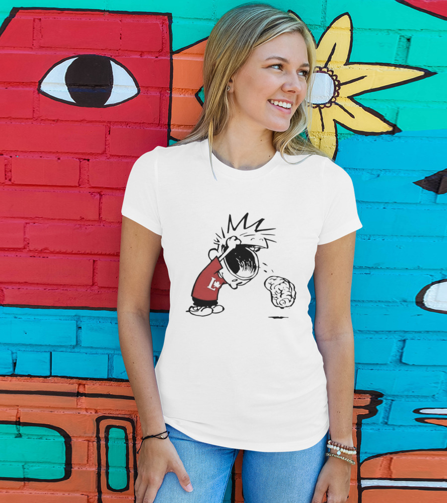 Calvin Hobbes Political Satire Cartoon Liberal Theme Peanuts T-Shirt
