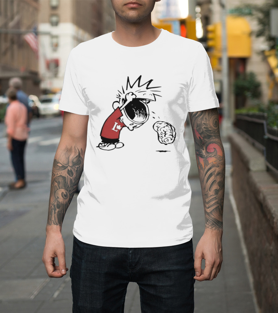 Calvin Hobbes Political Satire Cartoon Liberal Theme Peanuts T-Shirt