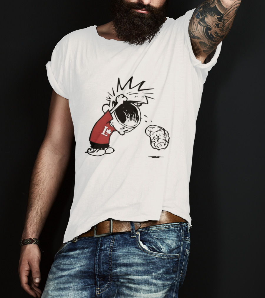 Calvin Hobbes Political Satire Cartoon Liberal Theme Peanuts T-Shirt