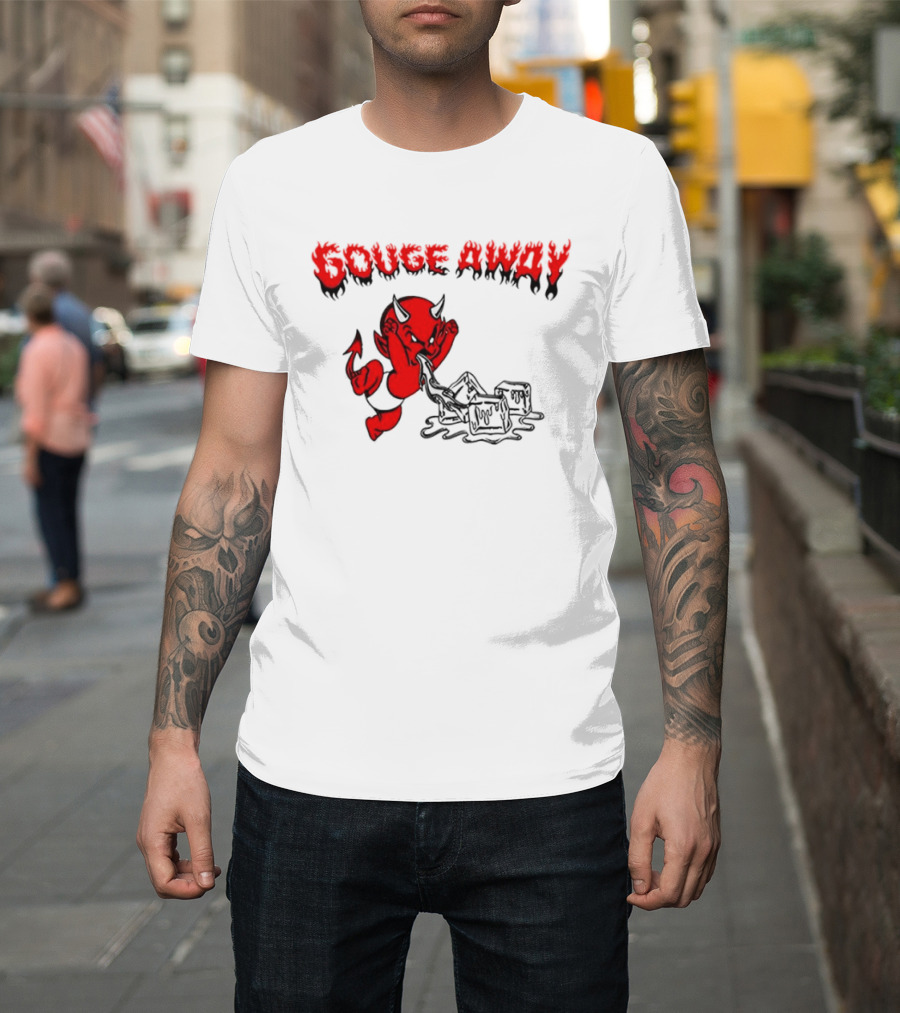 Gouge Away Red Devil Smashing Ice Cubes T-Shirt