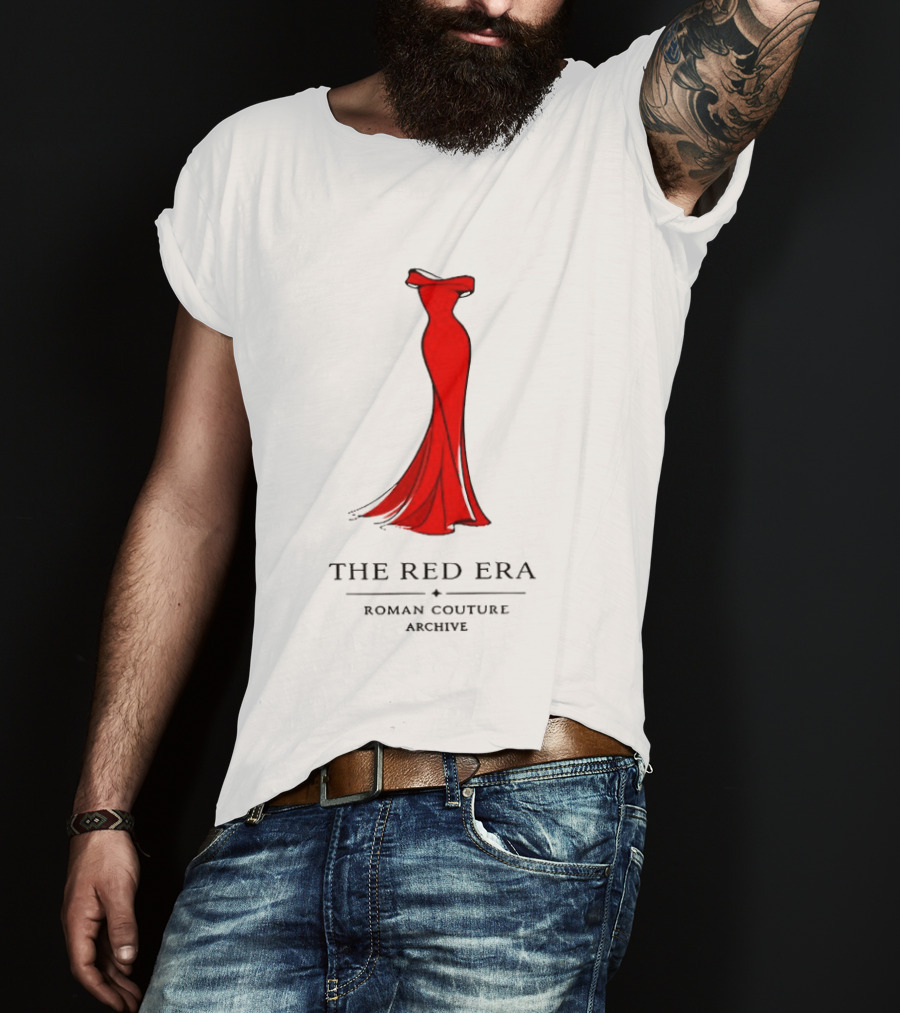 The Red Era Roman Couture Archive Evening Dress T-Shirt