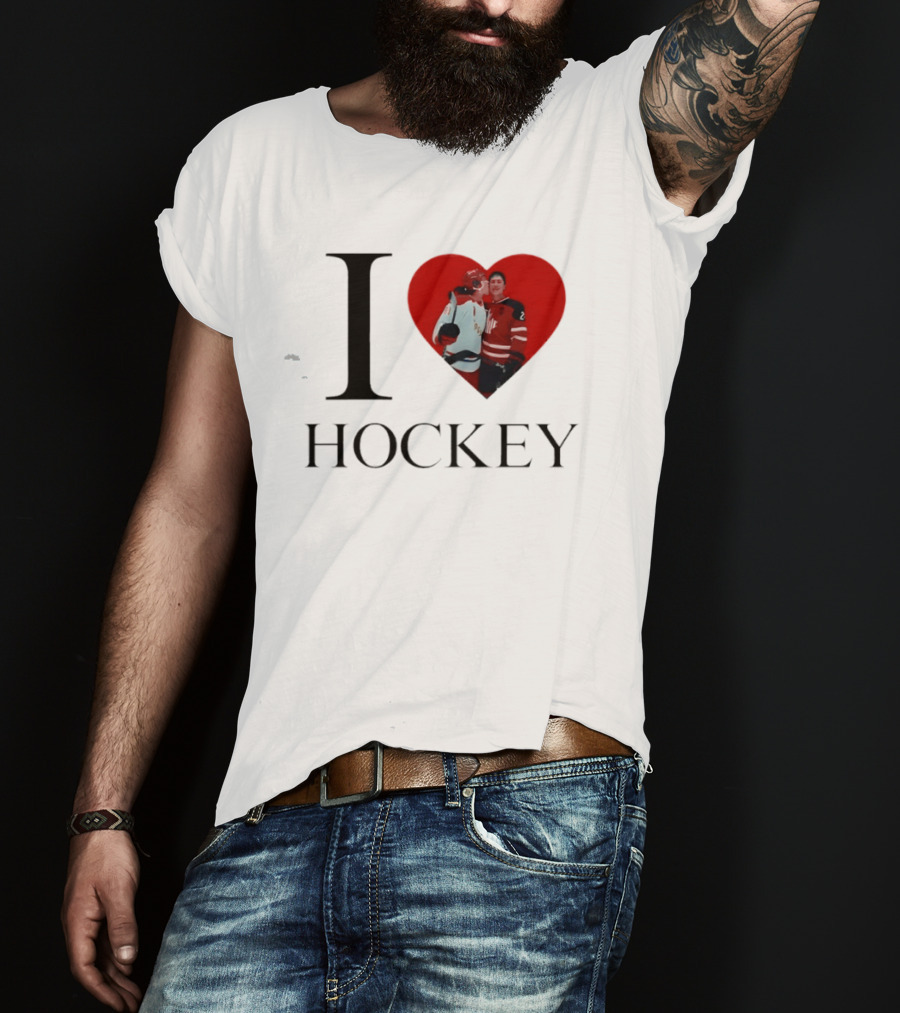 Williams & Storrie I Love Hockey Players Red Heart T-Shirt