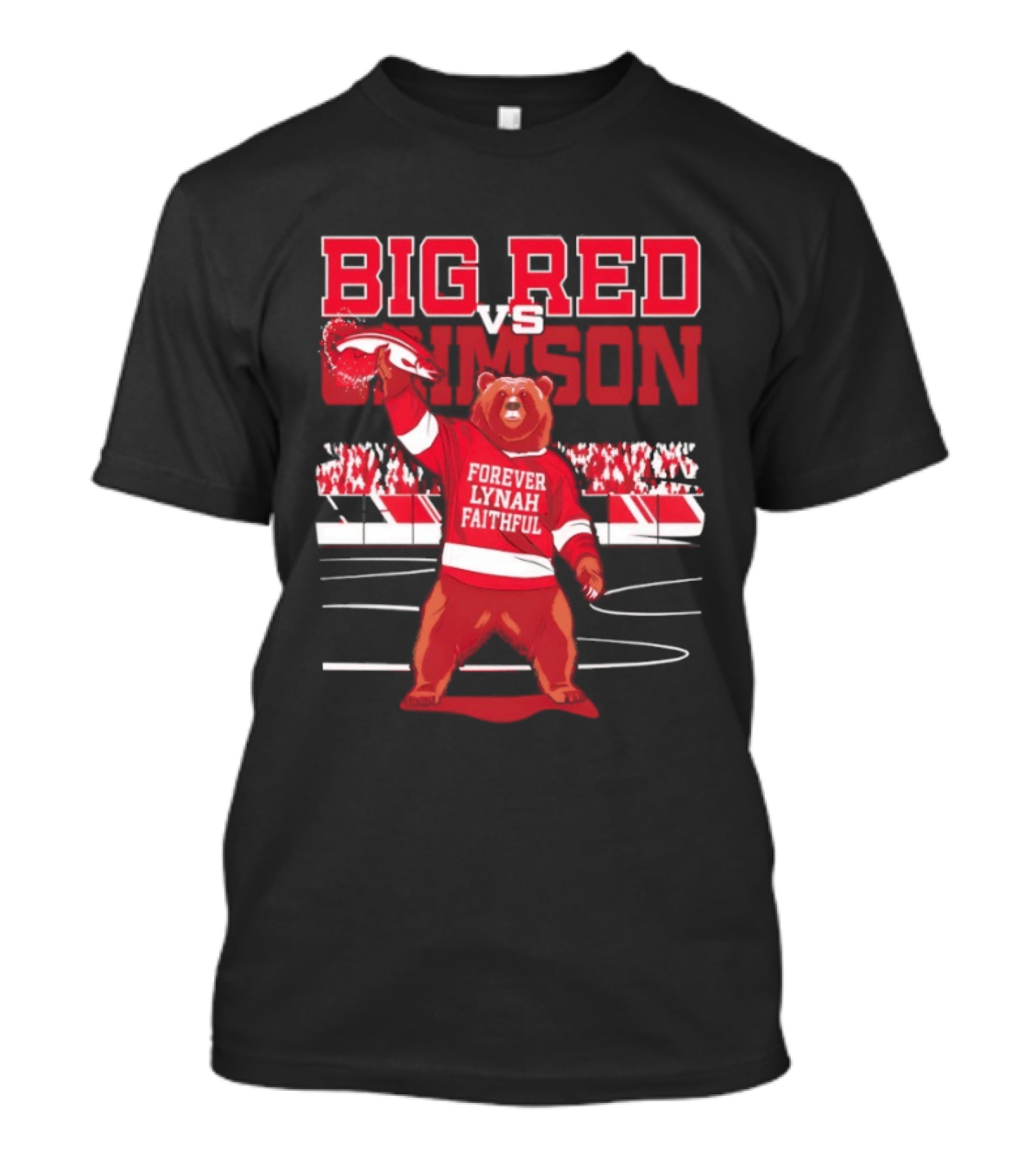 Cornell Hockey Big Red Vs Crimson Forever Lynah Faithful Bear Game Day T-Shirt