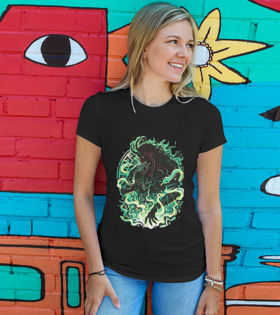 Loki Norse God Of Mischief Mythology With Serpents And Runes T-Shirt