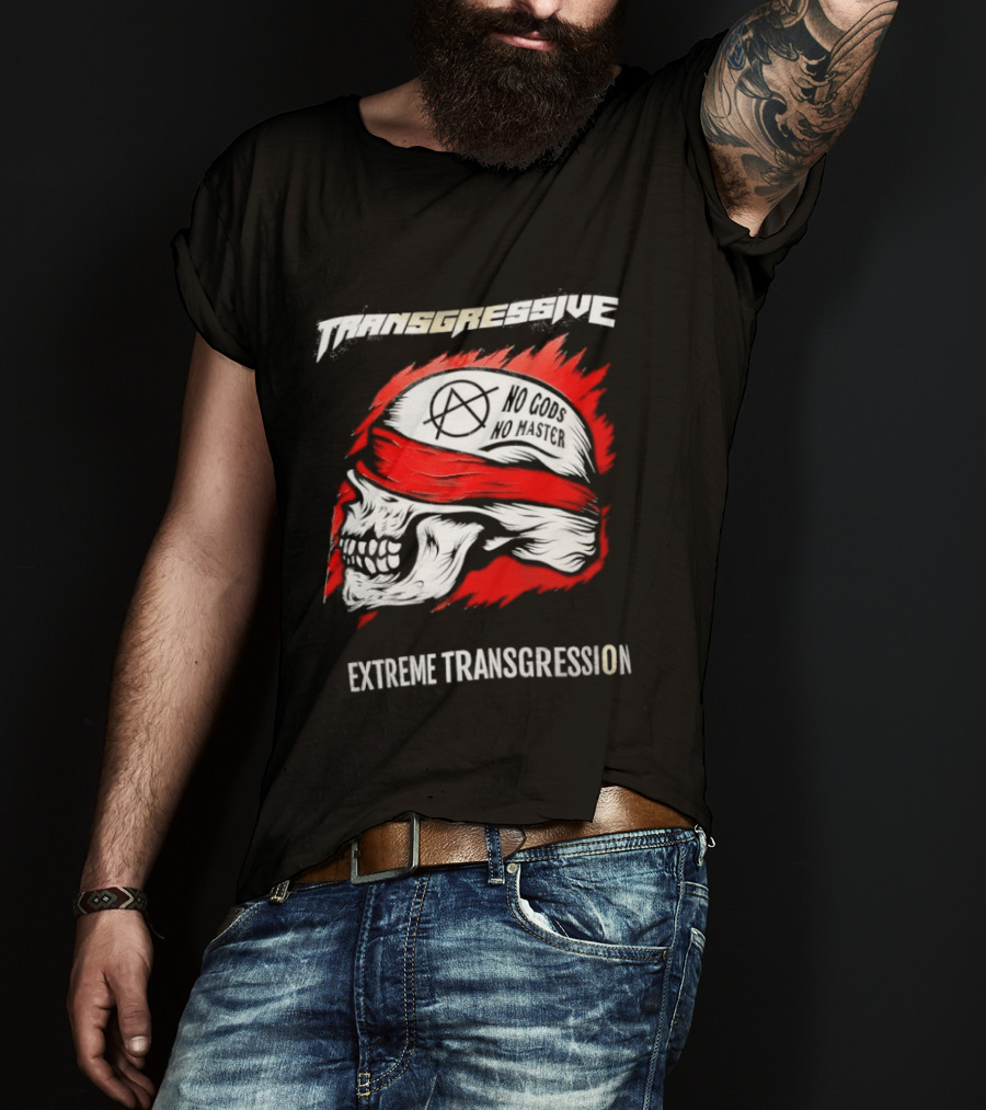 Skull No Gods No Masters Extreme Transgression T-Shirt