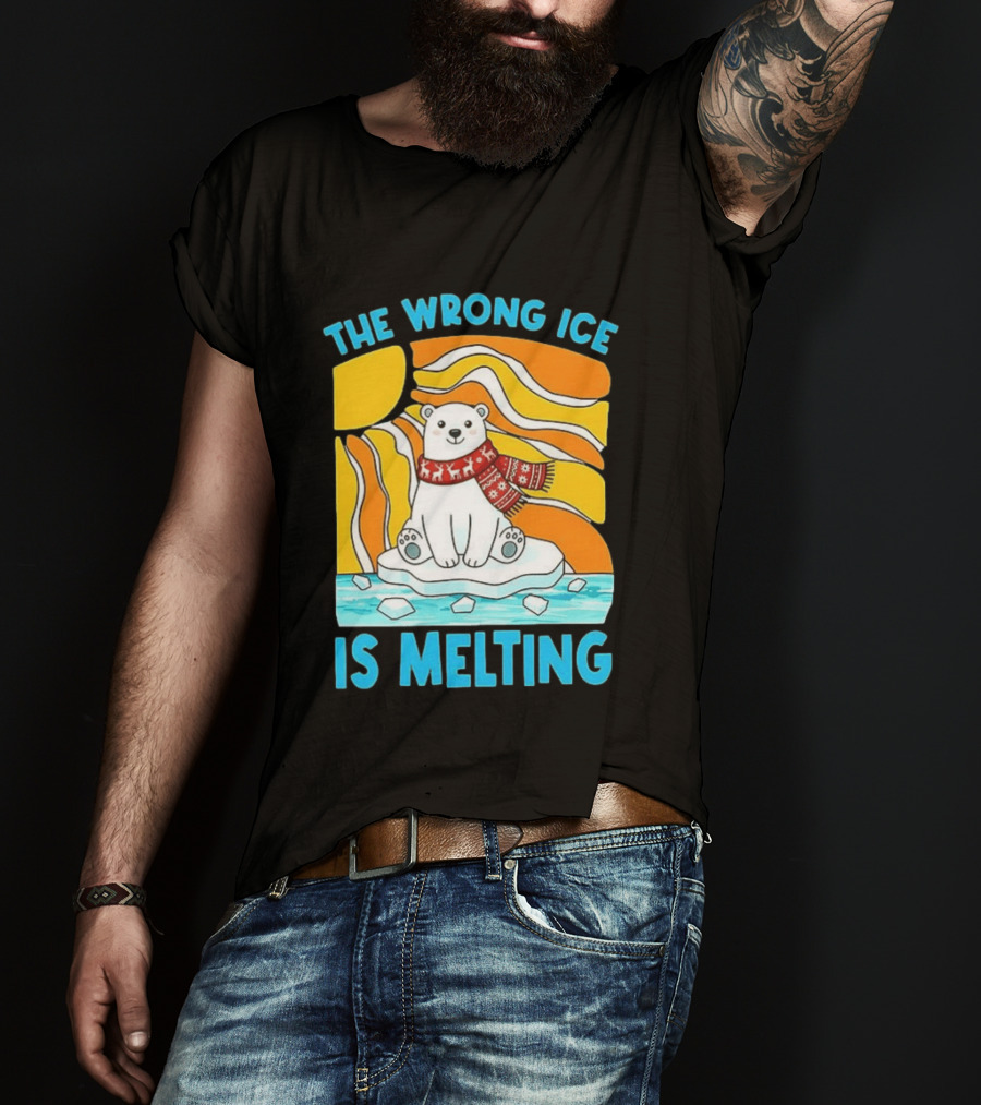 The Wrong Ice Is Melting Polar Bear Abolish ICE T-Shirt