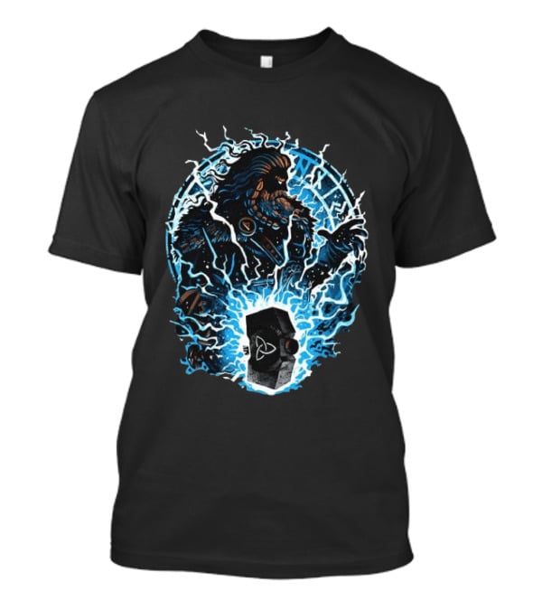 Thor Norse God Of Thunder Mjolnir Lightning Power Norse Mythology T-Shirt