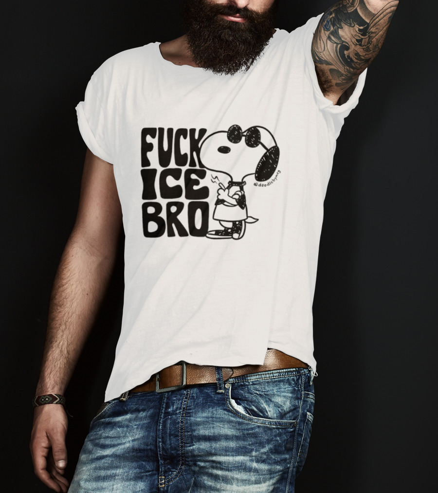 Snoopy Protest Statement ICE Bro T-Shirt