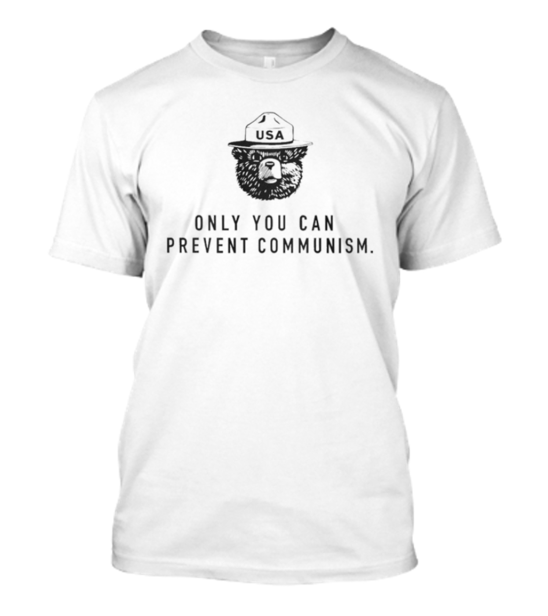 Only You Can Prevent Communism Smokey Bear USA T-Shirt