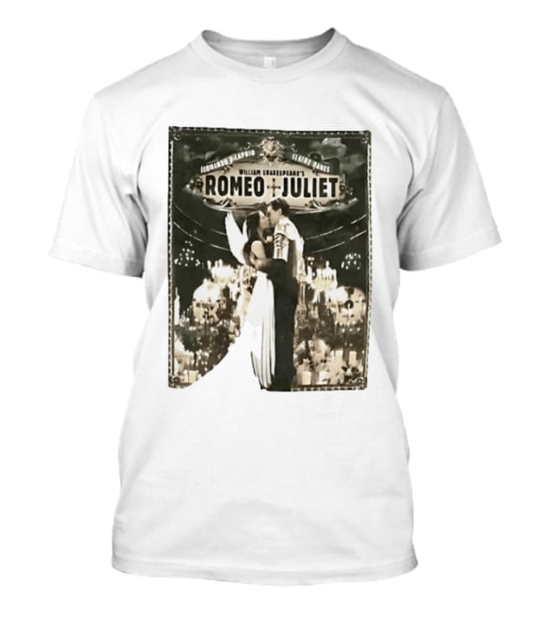 William Shakespeare's Romeo And Juliet Leonardo Claire Iconic Romantic Scene T-Shirt