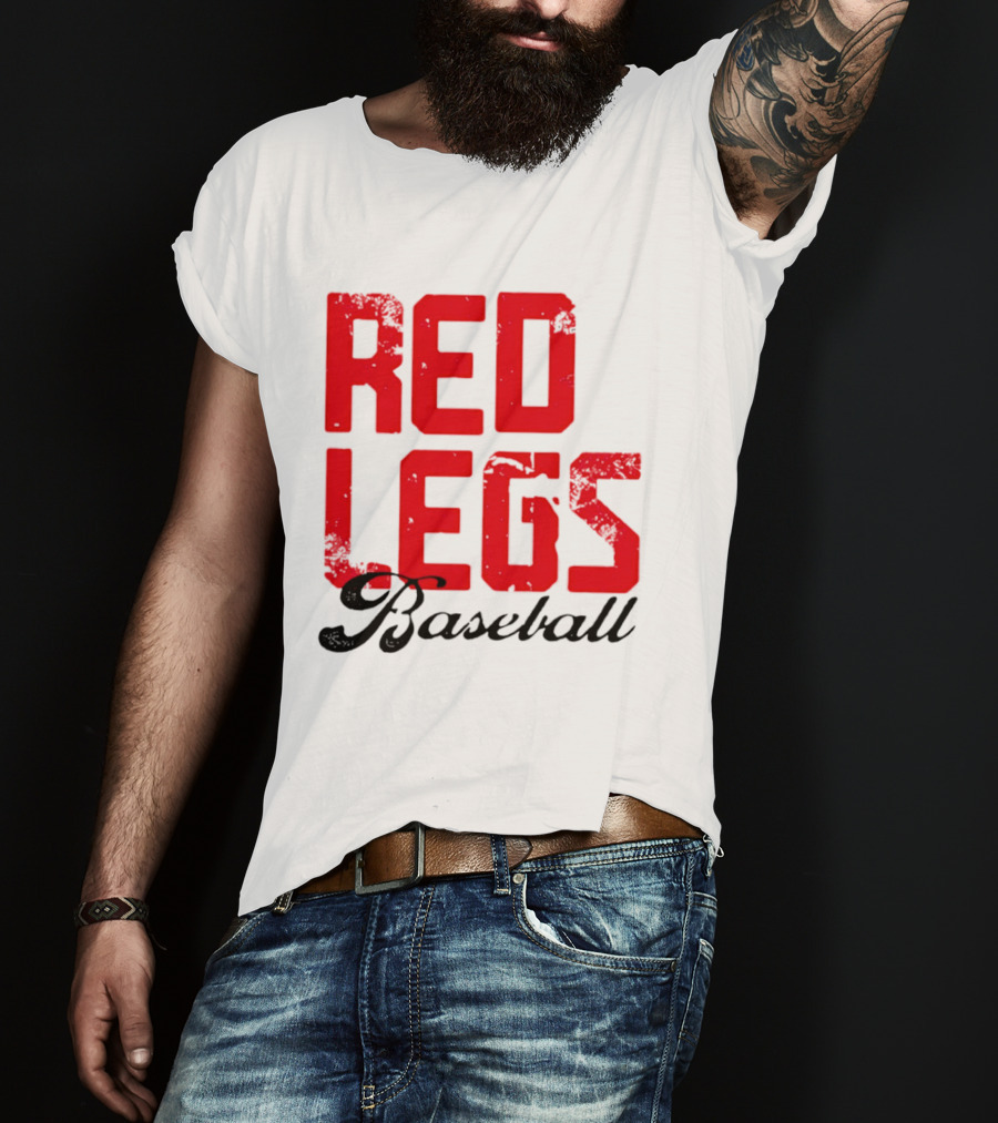 Redlegs OKI Baseball Red Stacked T-Shirt