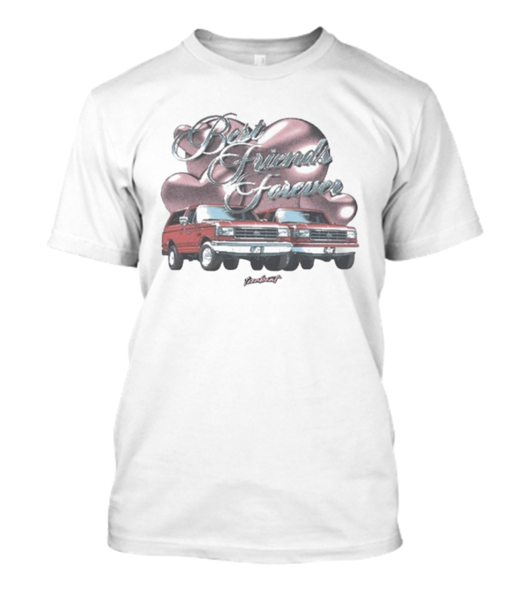 Best Friends Forever Vintage Trucks Heartbeat T-Shirt