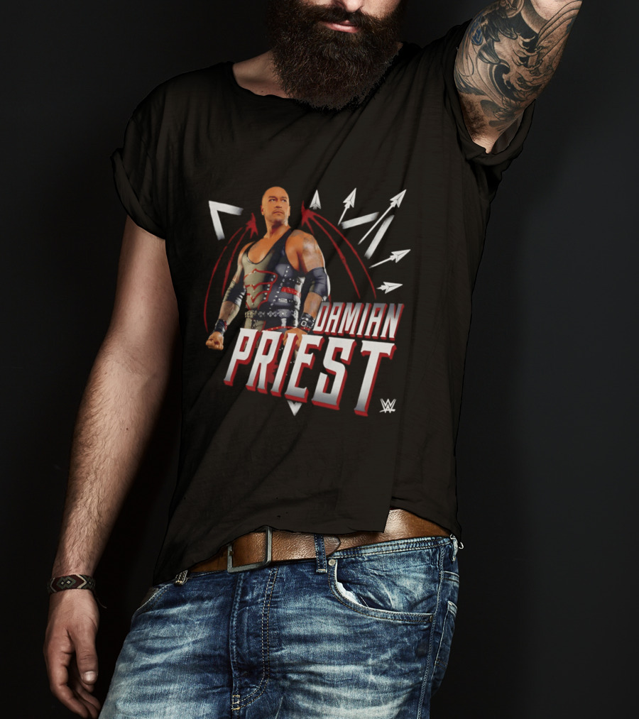 Damian Priest WWE Warrior With Wings Arrows T-Shirt
