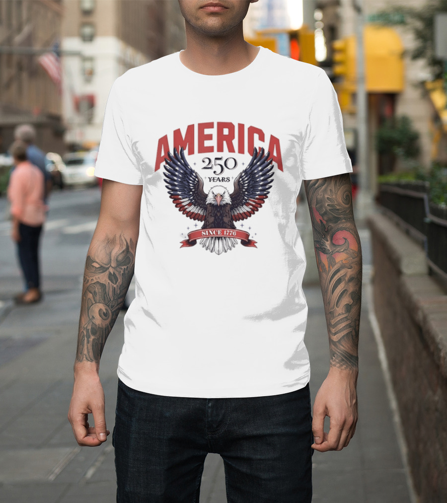 AMERICA 250 Years Since 1776 Eagle T-Shirt