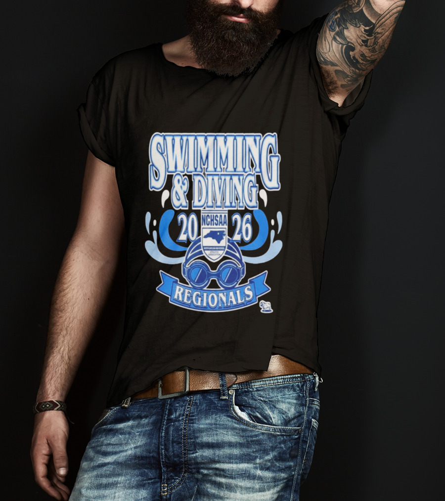NCHSAA Swimming & Diving Regionals 2026 Competition Event T-Shirt