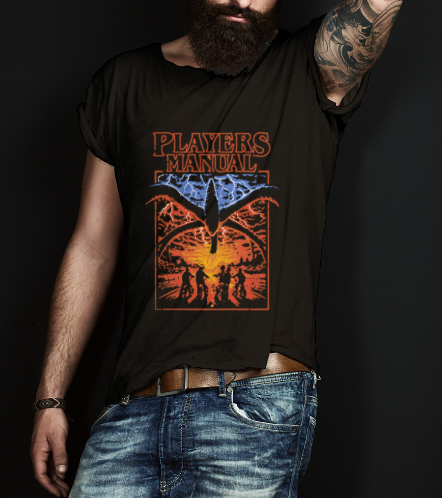 Players Manual Stranger Things Demogorgon Lightning T-Shirt
