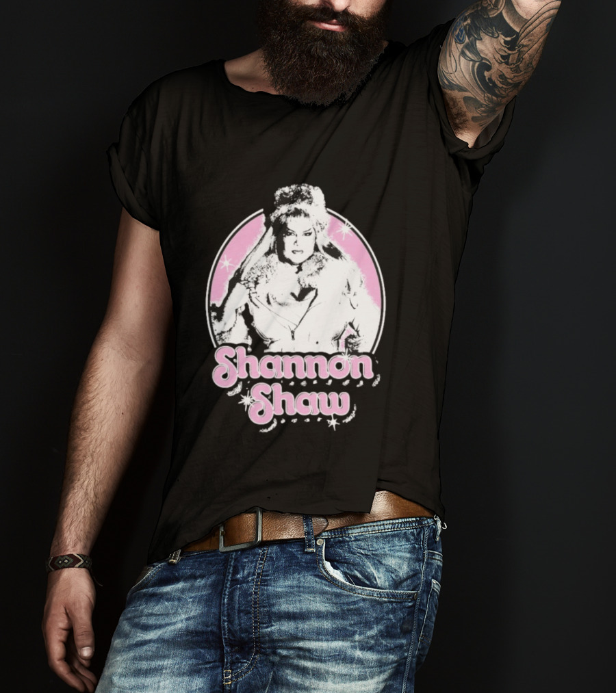 Shannon Shaw Fur Coat Glamour Pink Starry T-Shirt