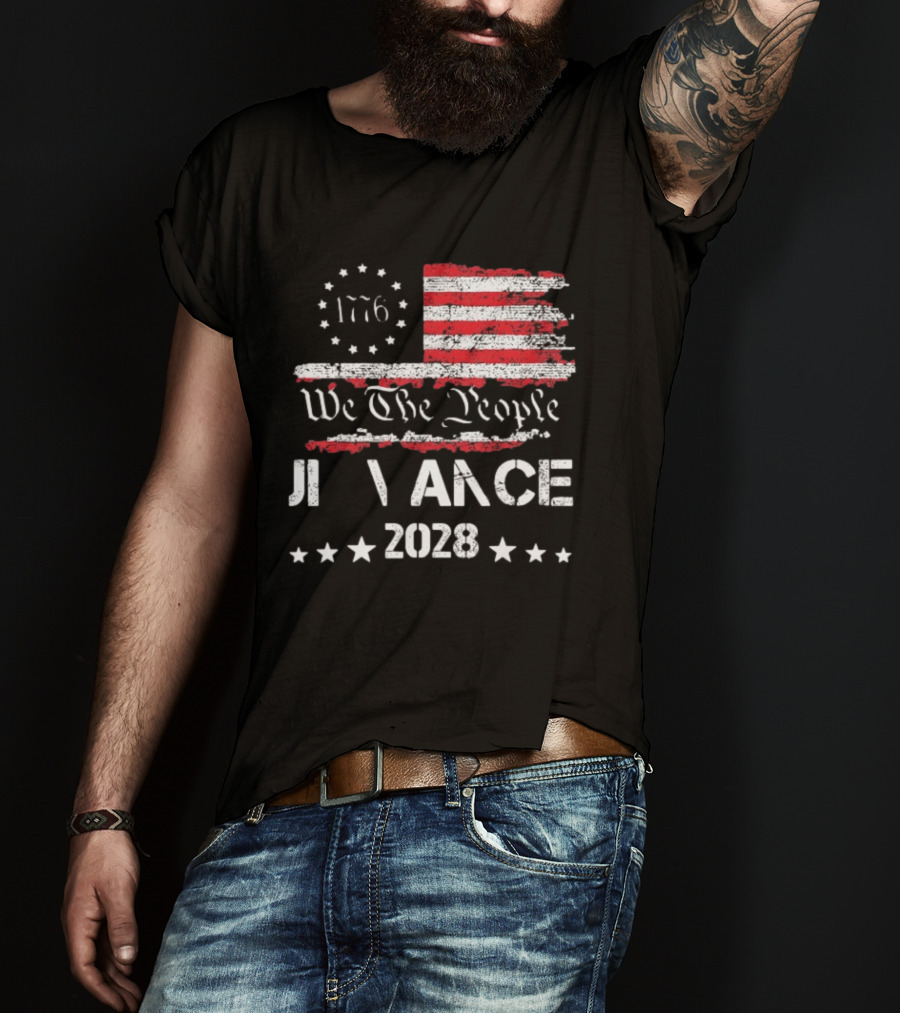 JD Vance 2028 We The People 1776 US Flag Election 48 Stars T-Shirt