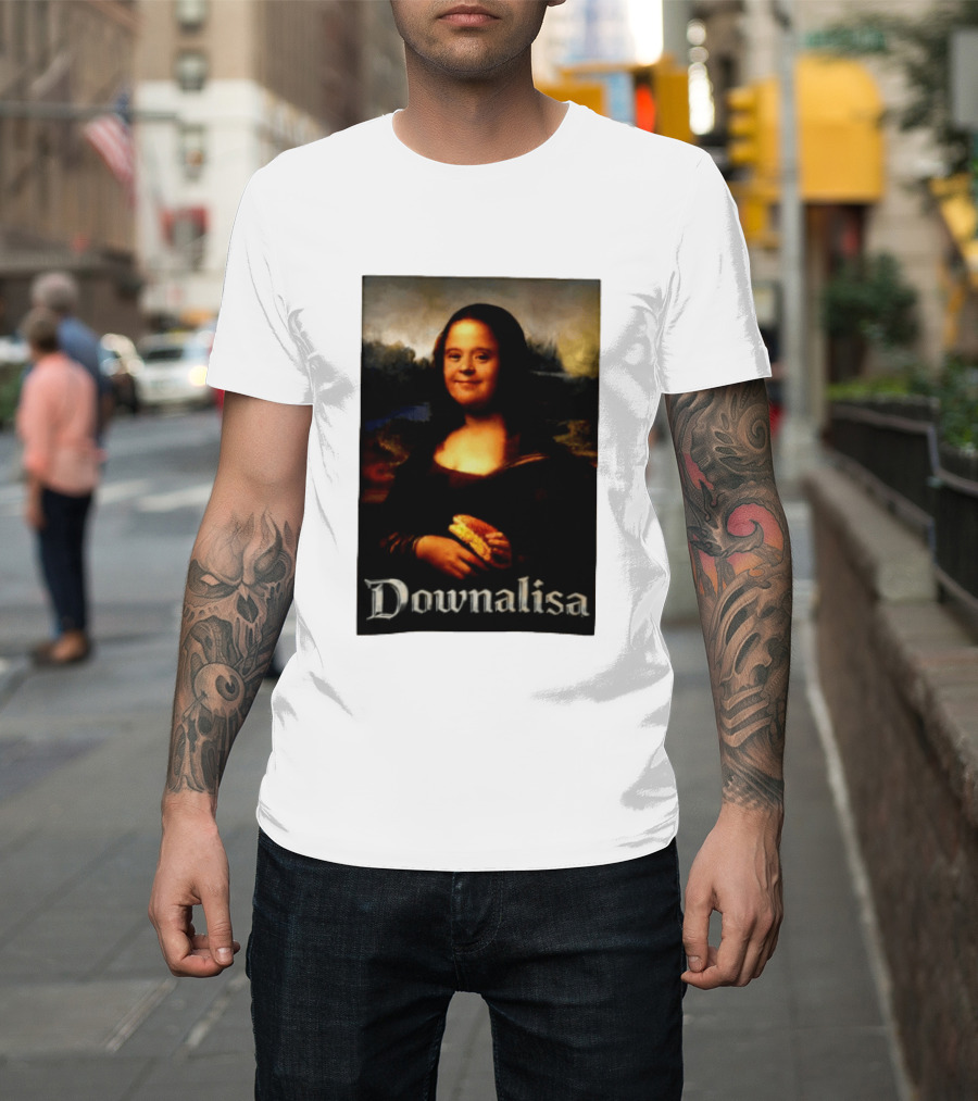 Downalisa Mona Lisa Parody Featuring T-Shirt