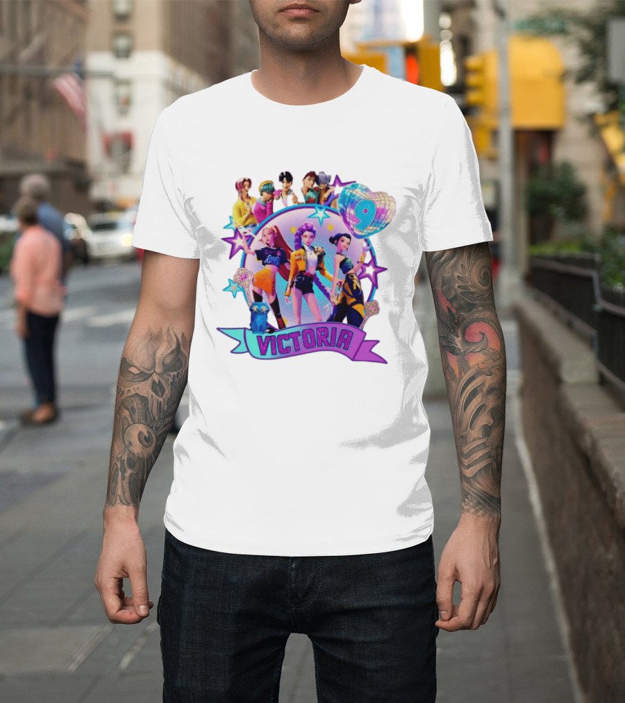Victoria Huntrix Kpop Birthday Celebration Star Characters T-Shirt