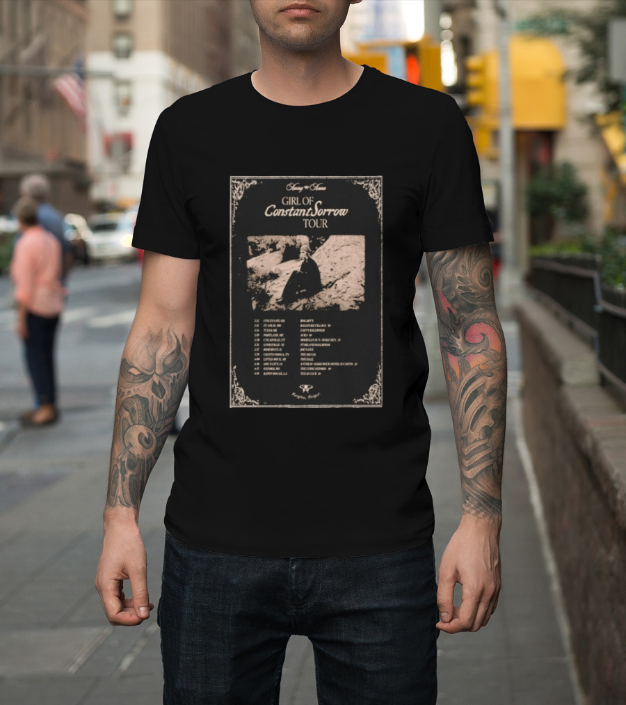 Avery Anna Girl Of Constant Sorrow Tour 2026 Dates Cincinnati To Knoxville T-Shirt