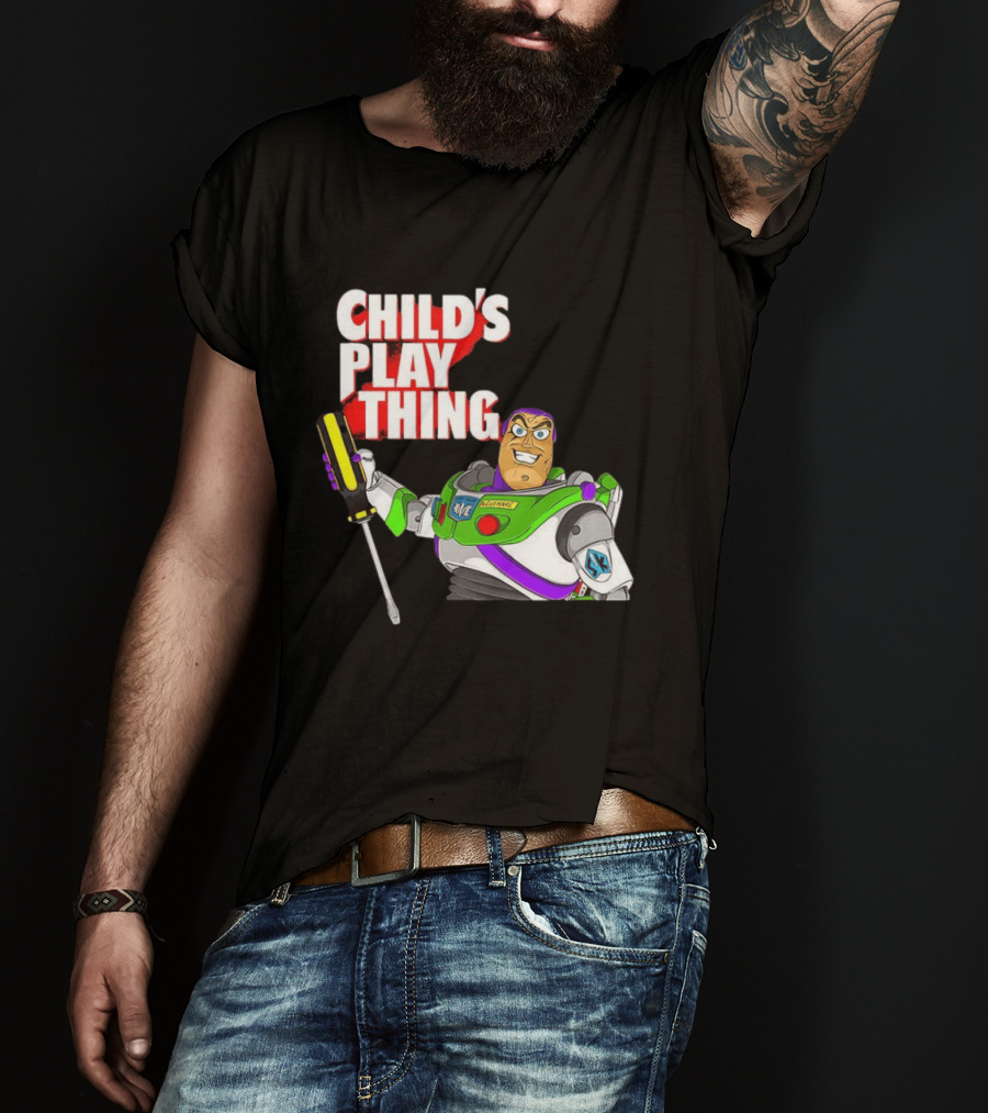 Child's Play Thing Buzz Lightyear Horror Crossover Toy Story T-Shirt