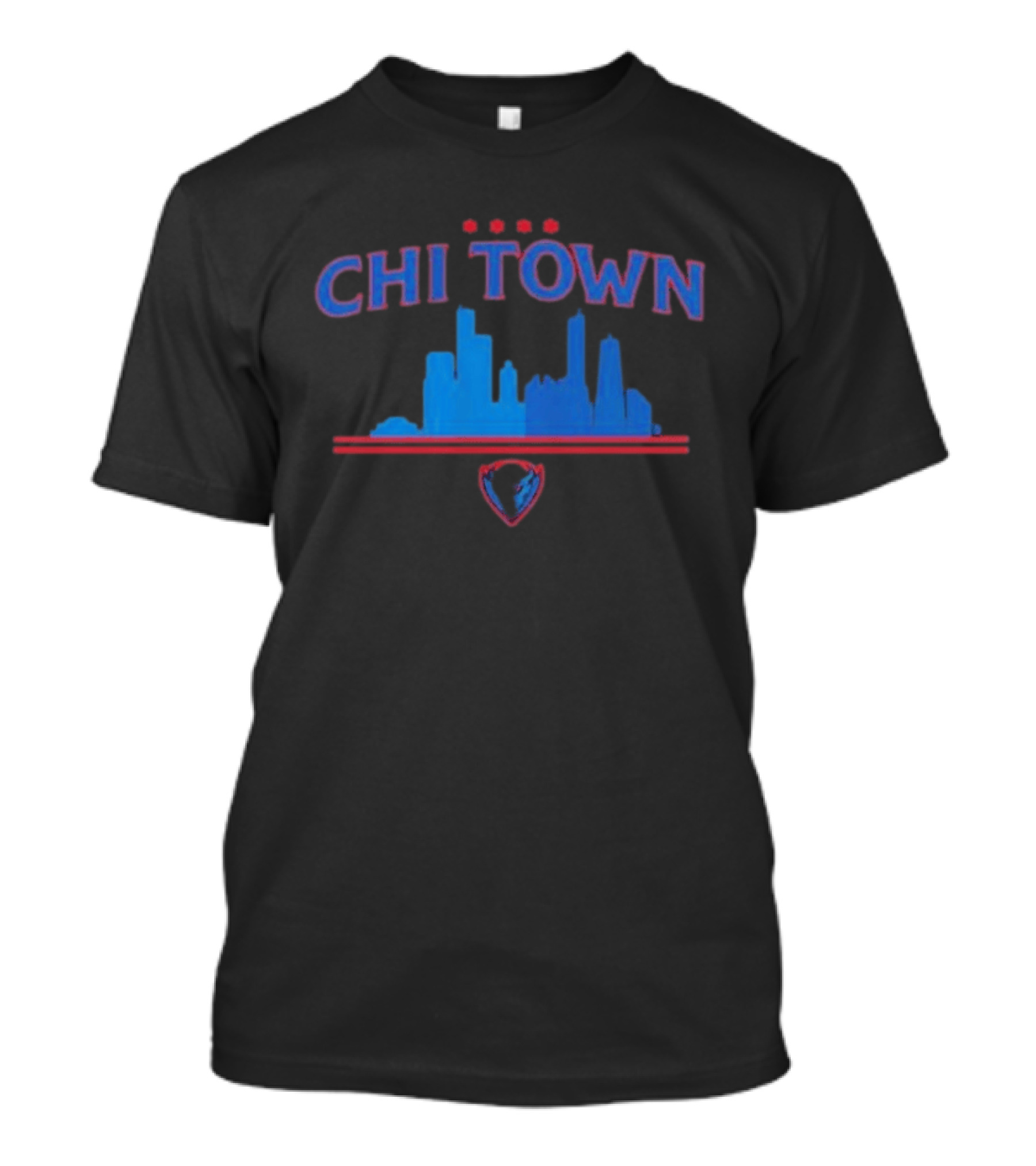 DePaul Blue Demons Chi Town Skyline And Heart T-Shirt