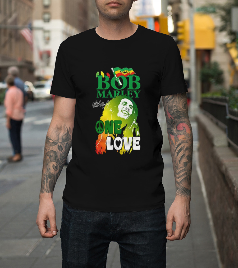 Kansas City Chiefs Bob Marley One Love Peace T-Shirt