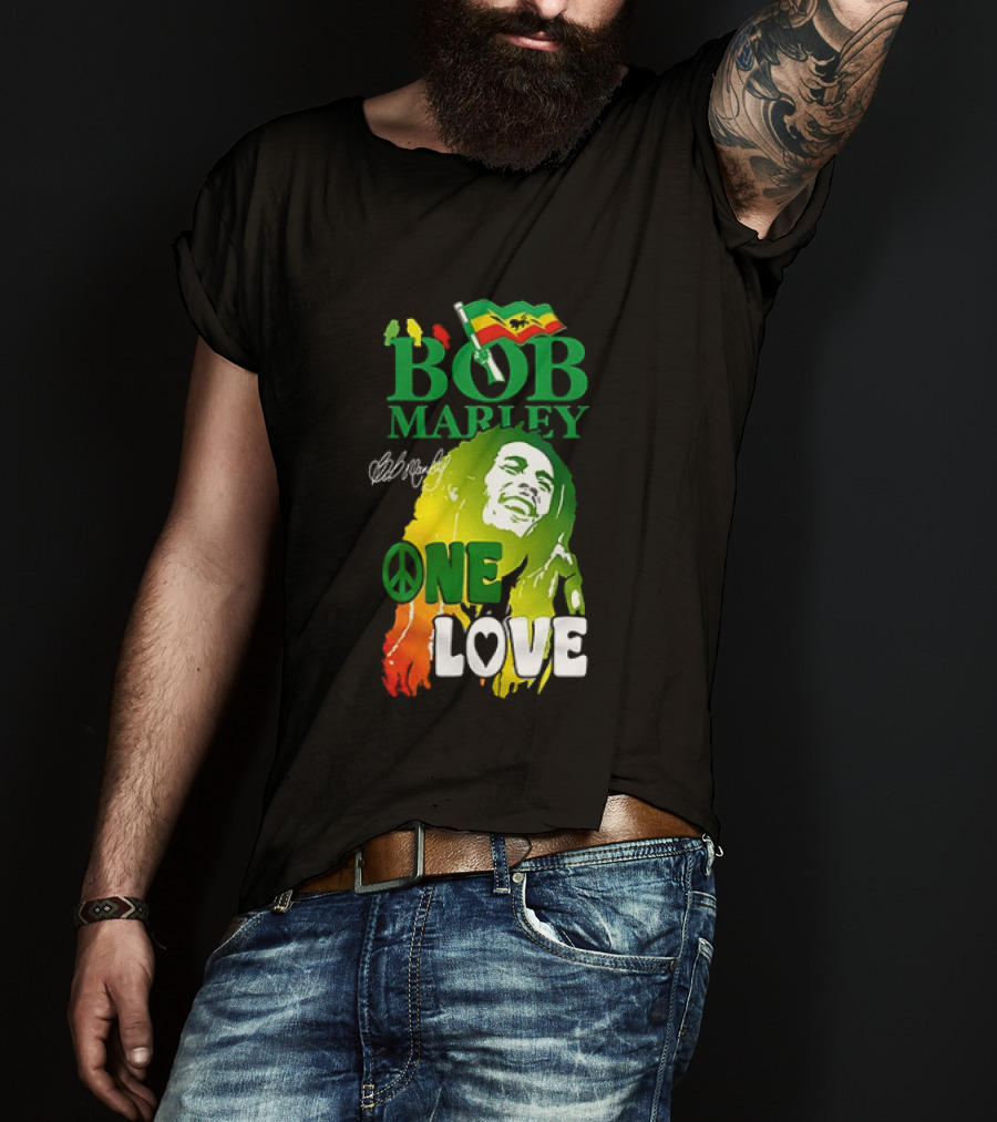 Kansas City Chiefs Bob Marley One Love Peace T-Shirt