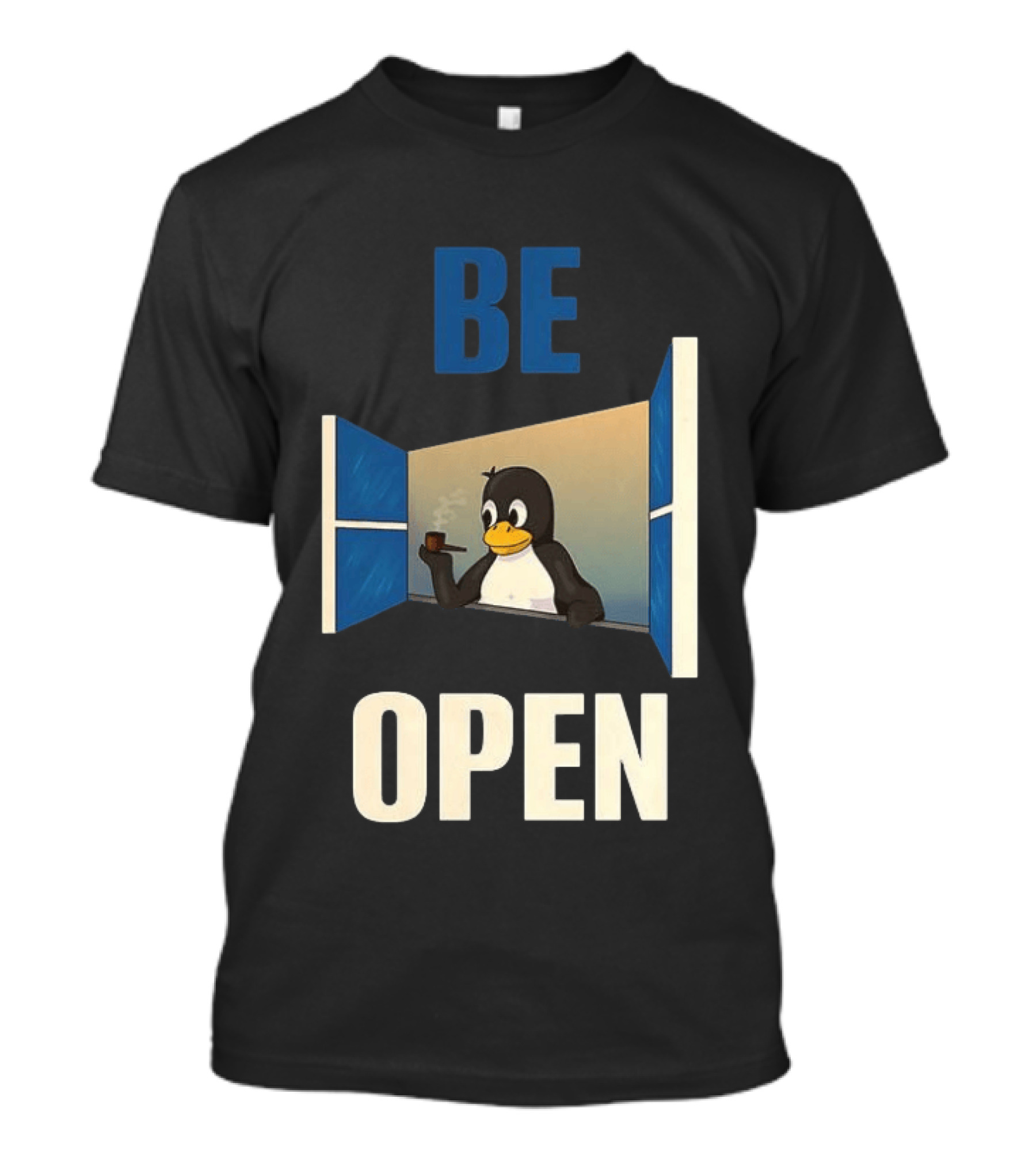 Penguin Be Open Smoking Pipe T-Shirt