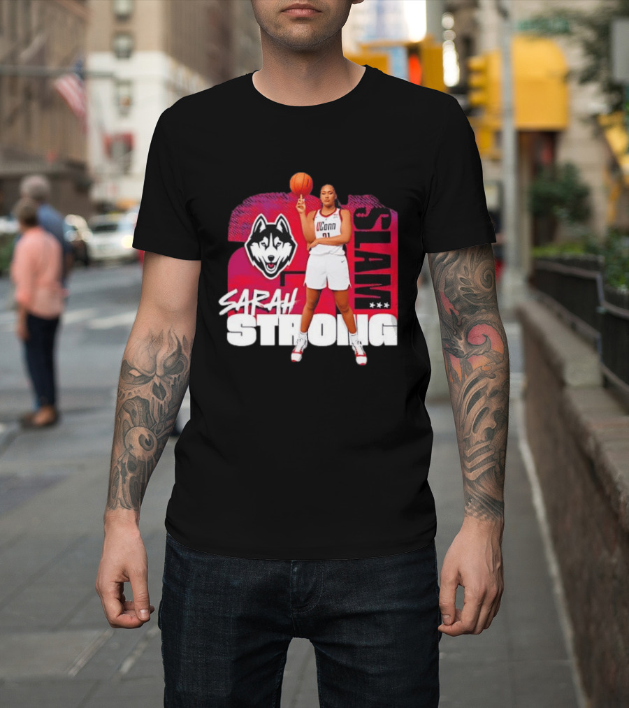 SLAM Sarah Strong UConn Huskies Basketball Player T-Shirt