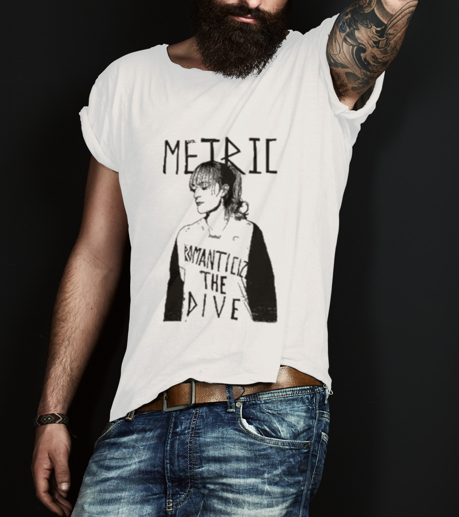Metric Romanticize The Dive Bold Black And White T-Shirt