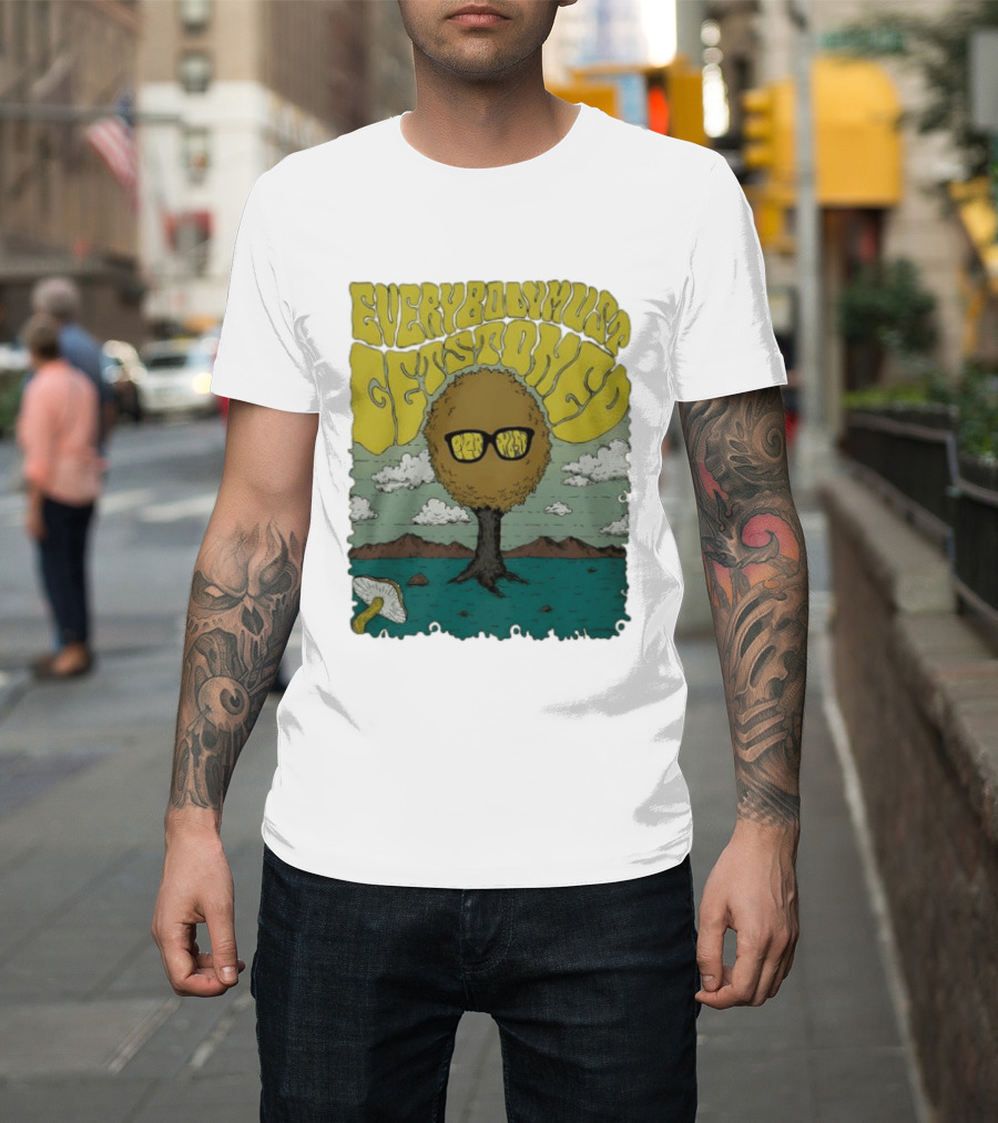 Everybody Must Get Stoned Bob Dylan Psychedelic Mushroom T-Shirt