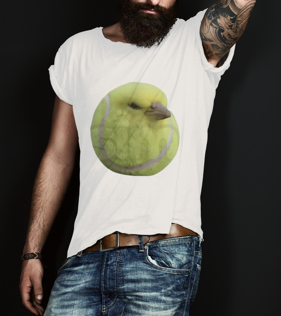 Silly Tennis Ball Bird Meme T-Shirt