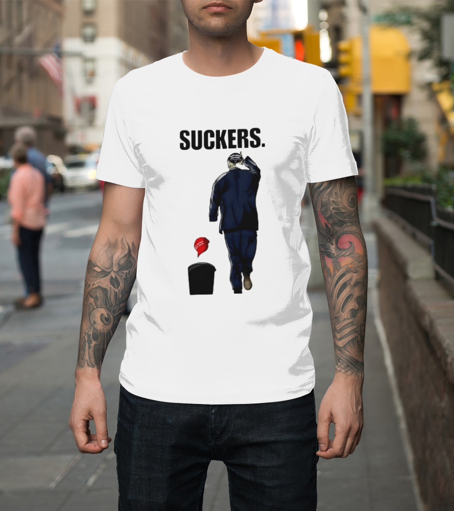 Suckers Trump MAGA Hat Trash Can T-Shirt
