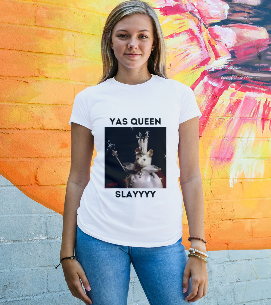 Yas Queen Slayyyy Mouse With Crown And Wand Magic T-Shirt