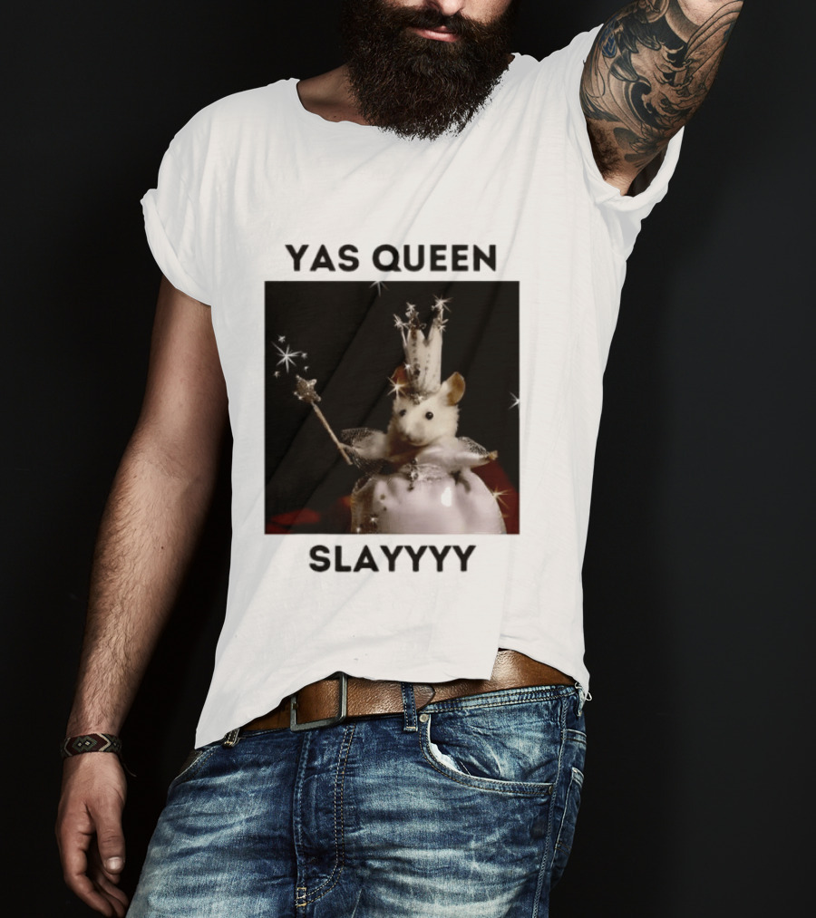 Yas Queen Slayyyy Mouse With Crown And Wand Magic T-Shirt