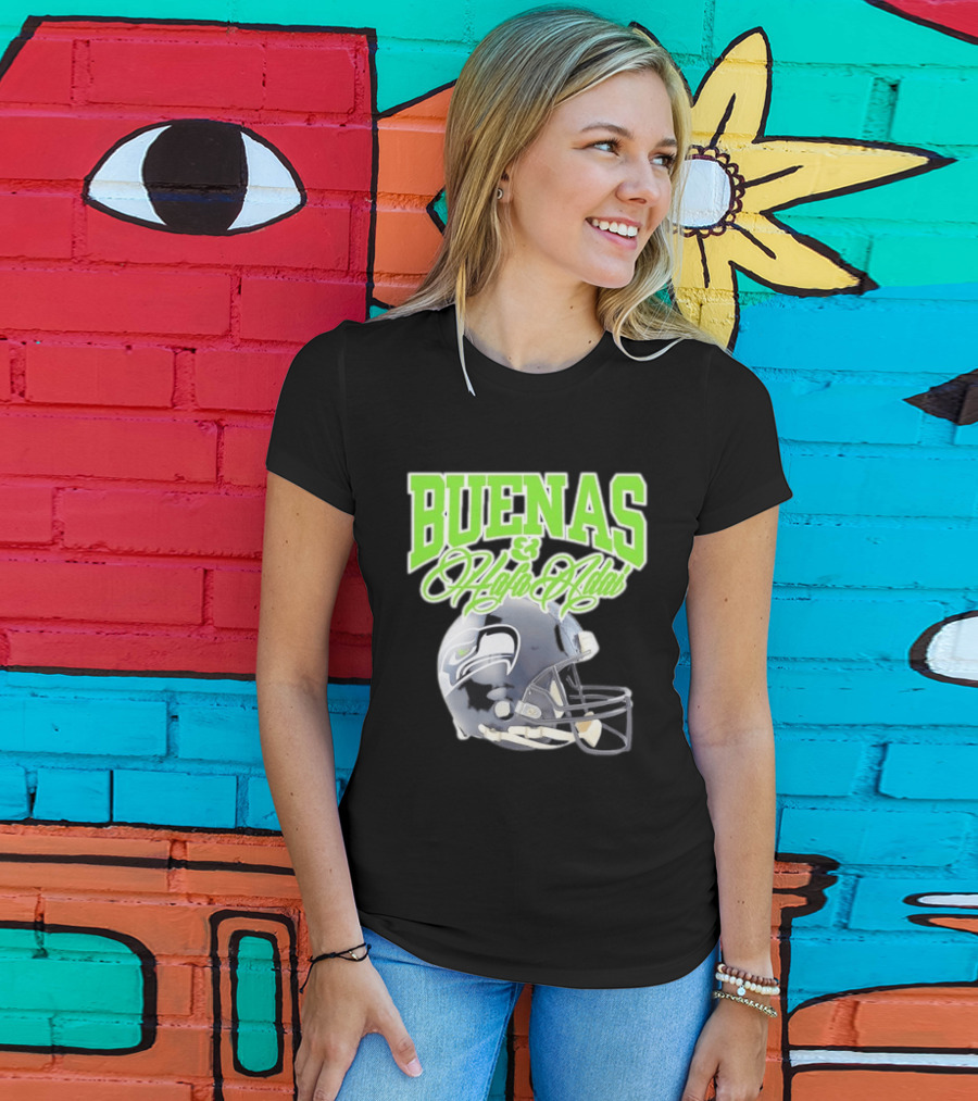 BUENAS Hafa Adai Seattle Seahawks Helmet T-Shirt