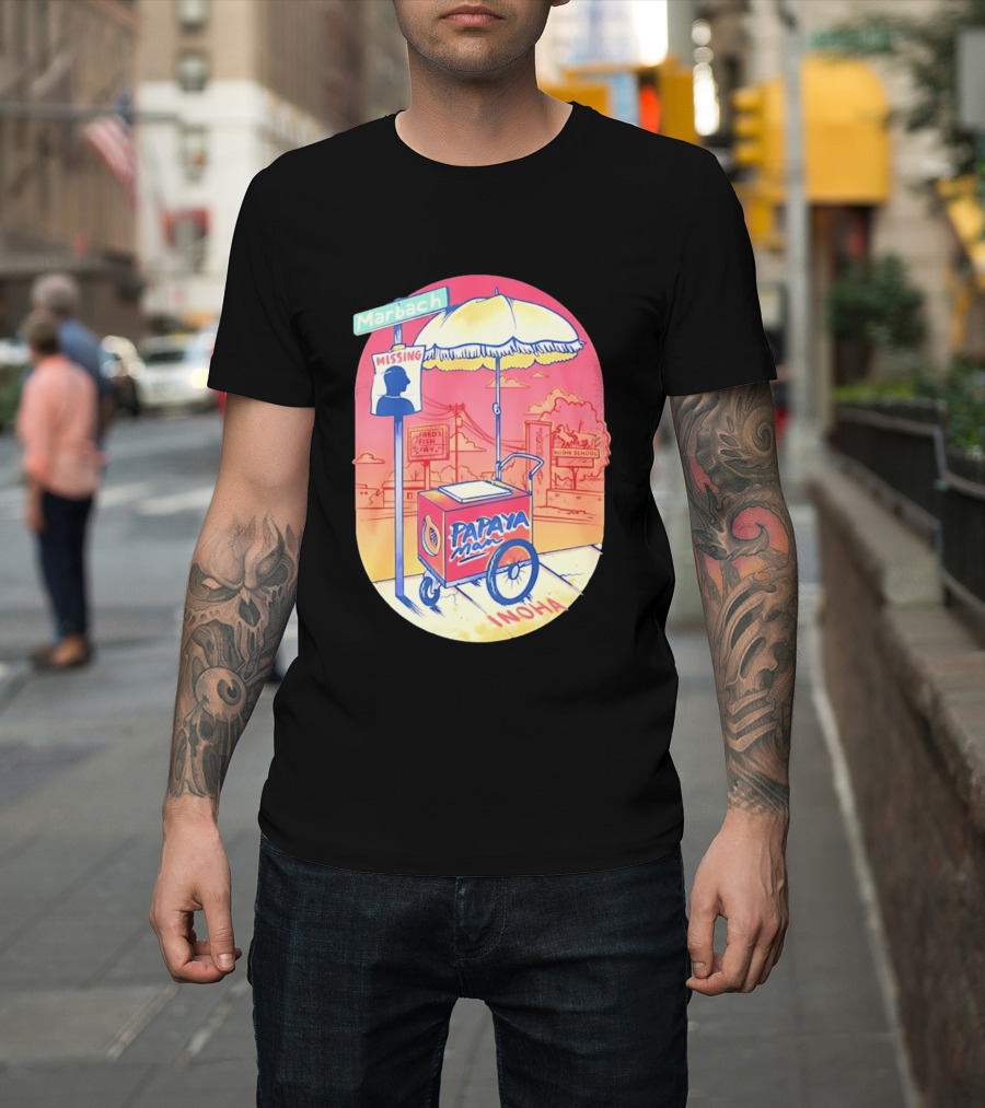 Marbach Inoha Papaya Man Missing High School Fred's Fish Fry T-Shirt