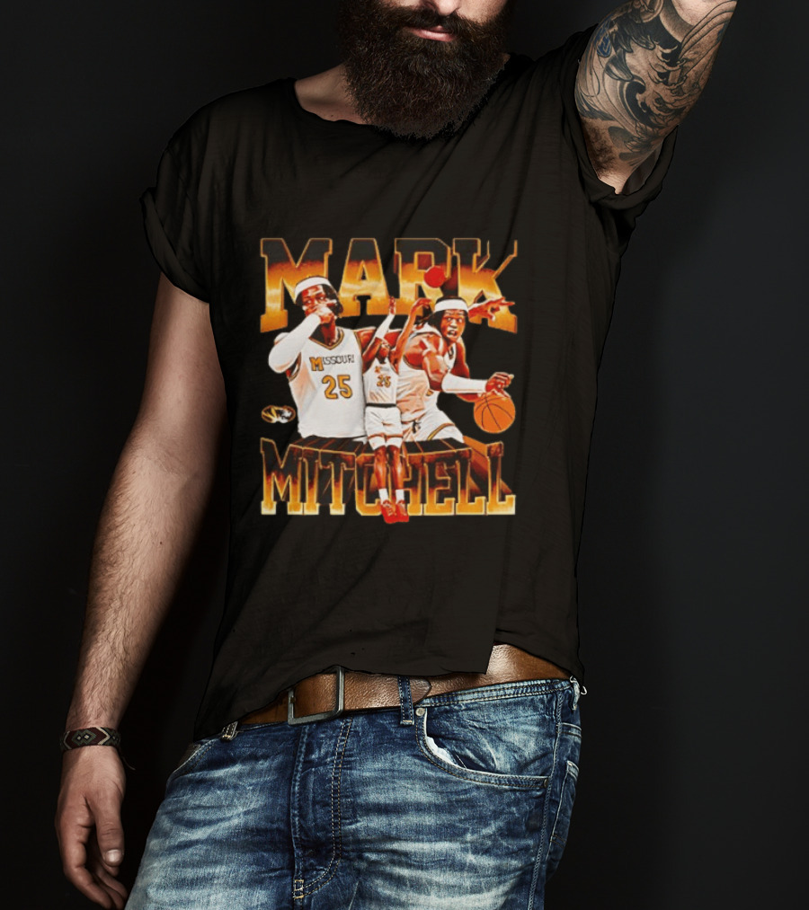 Mark Mitchell Missouri Basketball 25 Mizzou Tigers T-Shirt