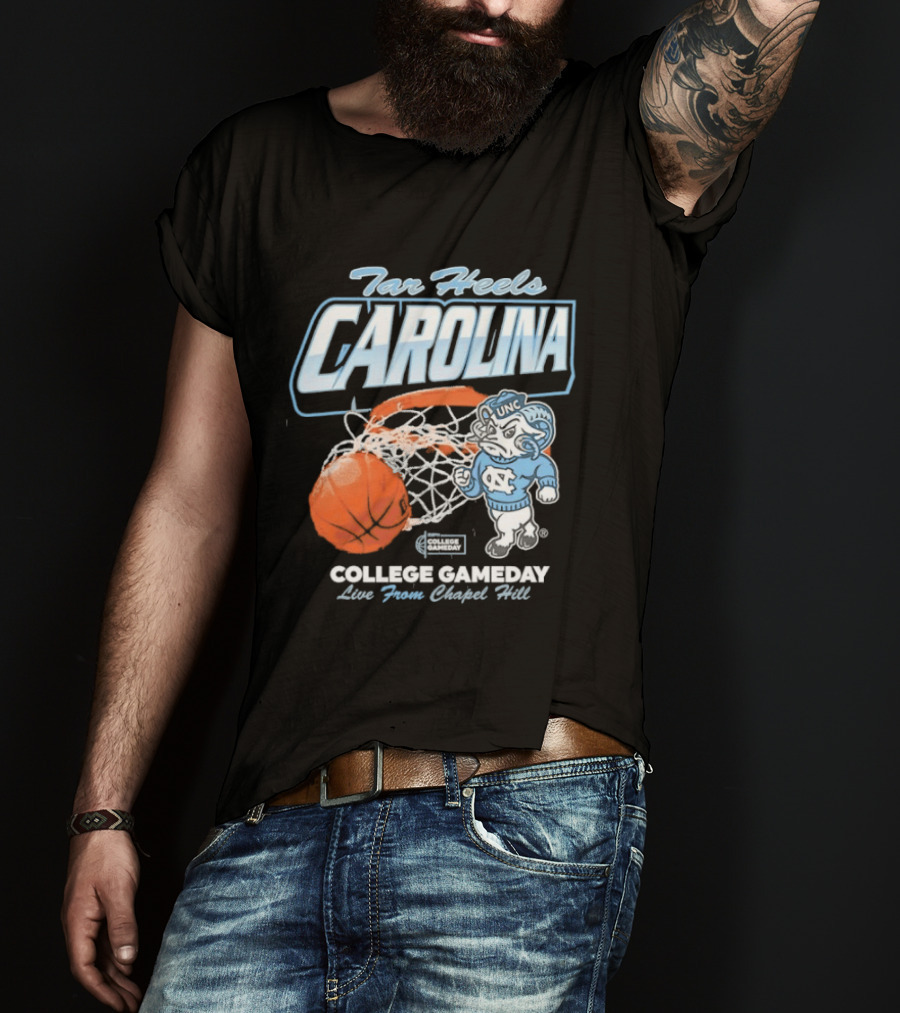 Tar Heels Carolina College Gameday Live From Chapel Hill UNC Basketball T-Shirt