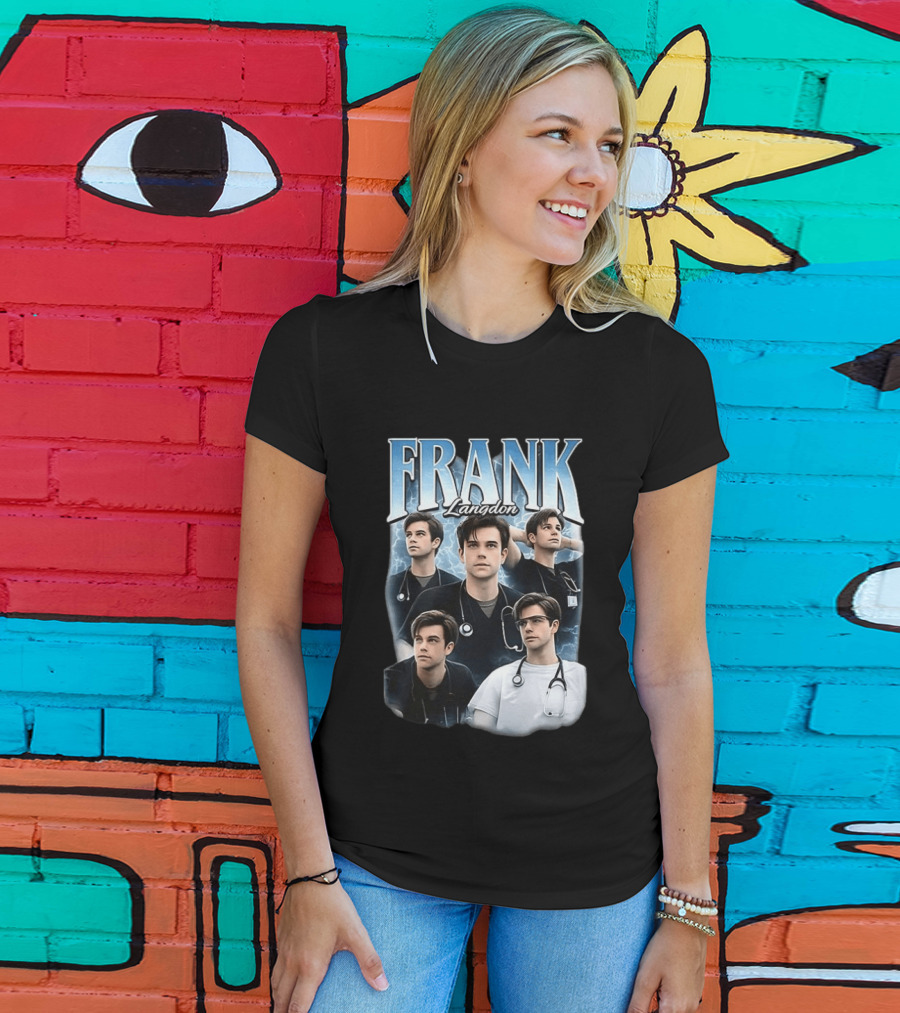 FRANK Langdon Doctor Character Lightning Background Stethoscope T-Shirt