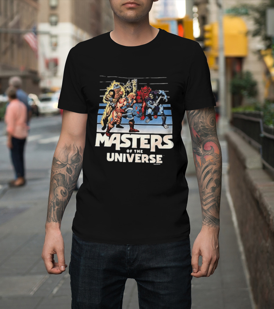 Masters Of The Universe He Man And Skeletor Battle Scene T-Shirt