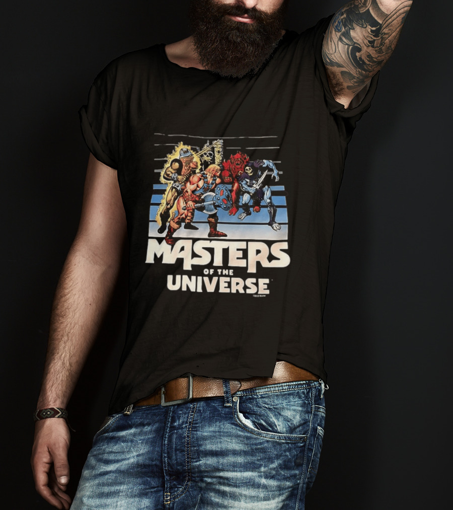 Masters Of The Universe He Man And Skeletor Battle Scene T-Shirt