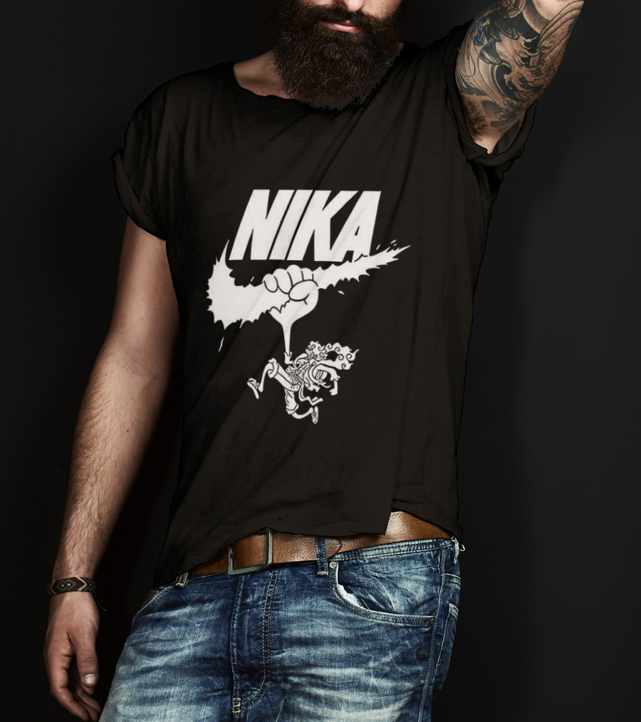 Nika Sun God One Piece Fist Logo Anime T-Shirt