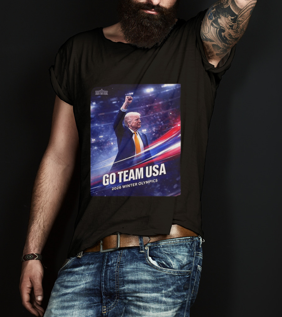 Go Team USA 2026 Winter Olympics Trump Cheer American Pride T-Shirt