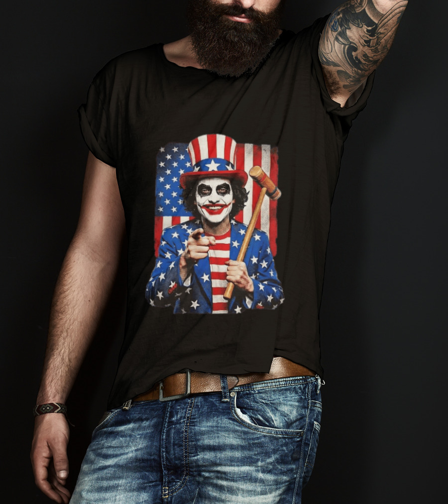 Uncle Jimmy USA Flag Joker Parody Patriotic Costume T-Shirt