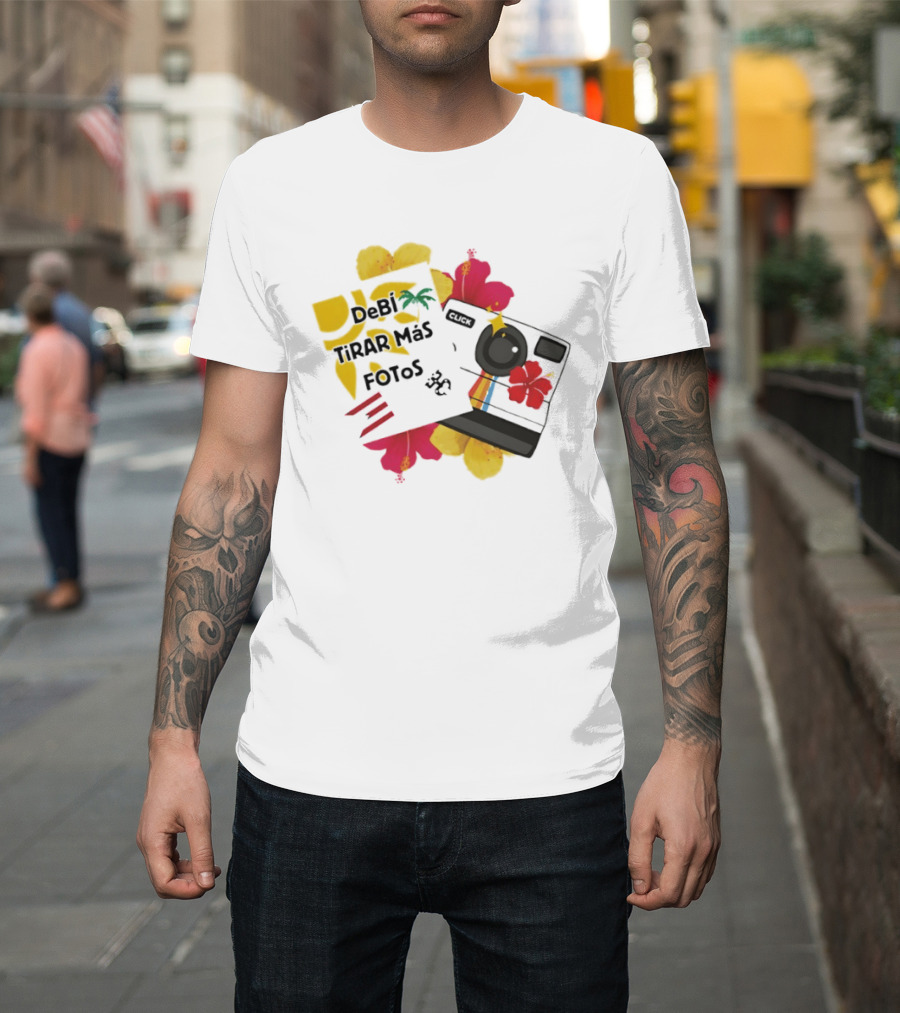 Debi Tirar Mas Fotos Camera Puerto Rico Hibiscus Tropical Blossom T-Shirt